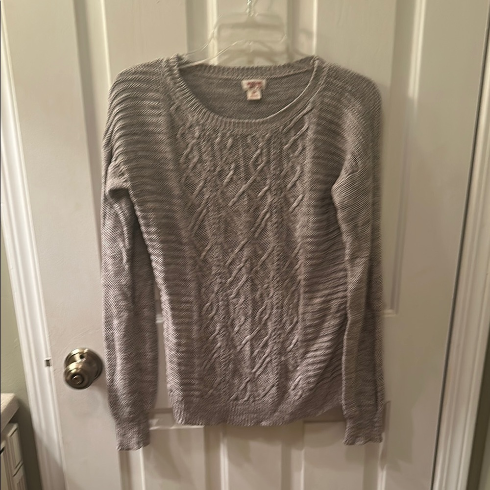 Gray Cable Knit Sweater